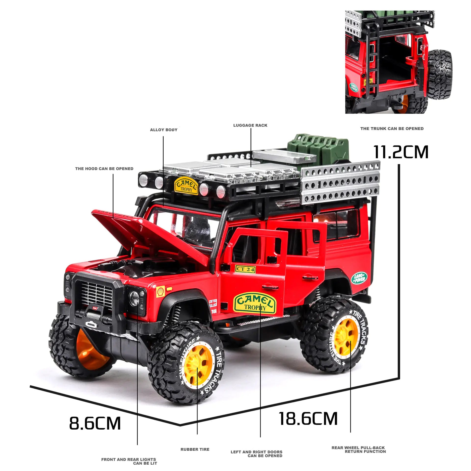 Alloy Off-Road Toy Car Model for Kids (Decorative Piece)