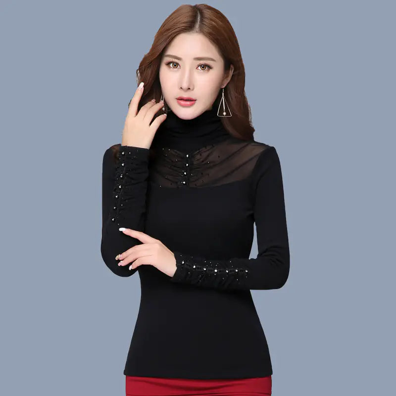 Fleece T-Shirt with Mesh Base Layer Top