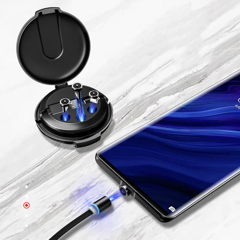 3-in-1 Magnetic Charging Cable for Apple and Android