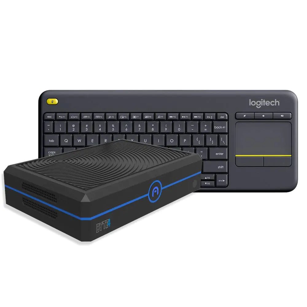AZULLE Byte4 Essential Mini PC with Windows 11 Pro Keyboard & Camera 4GB/64GB – Business & Home Powerful Portable Computer Wi-Fi Ethernet Port Media Center - Gemini Lake N4020 Processor