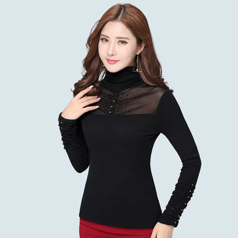 Fleece T-Shirt with Mesh Base Layer Top