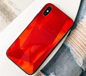 Colorful 3D Diamond Mirror Phone Case for Couples