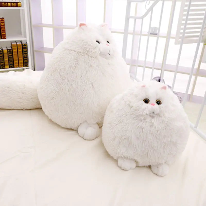 Creative Plush Long-Tailed White Persian Cat Doll