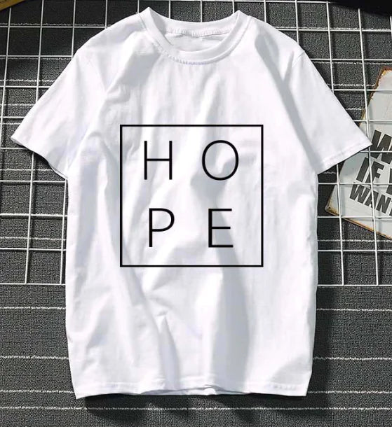 Hope Letter Print T-Shirt