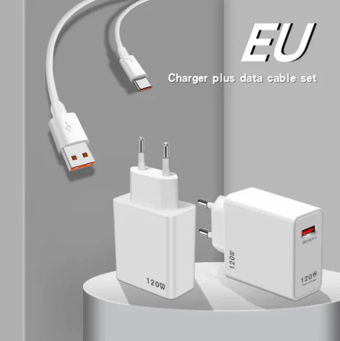 Xiaomi 120W Fast Charging USB Wall Charger (One Set)