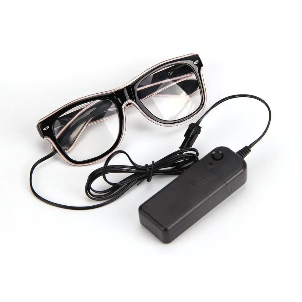 Glow in the Dark Multi-Color LED EL Wire Light-Up Glasses