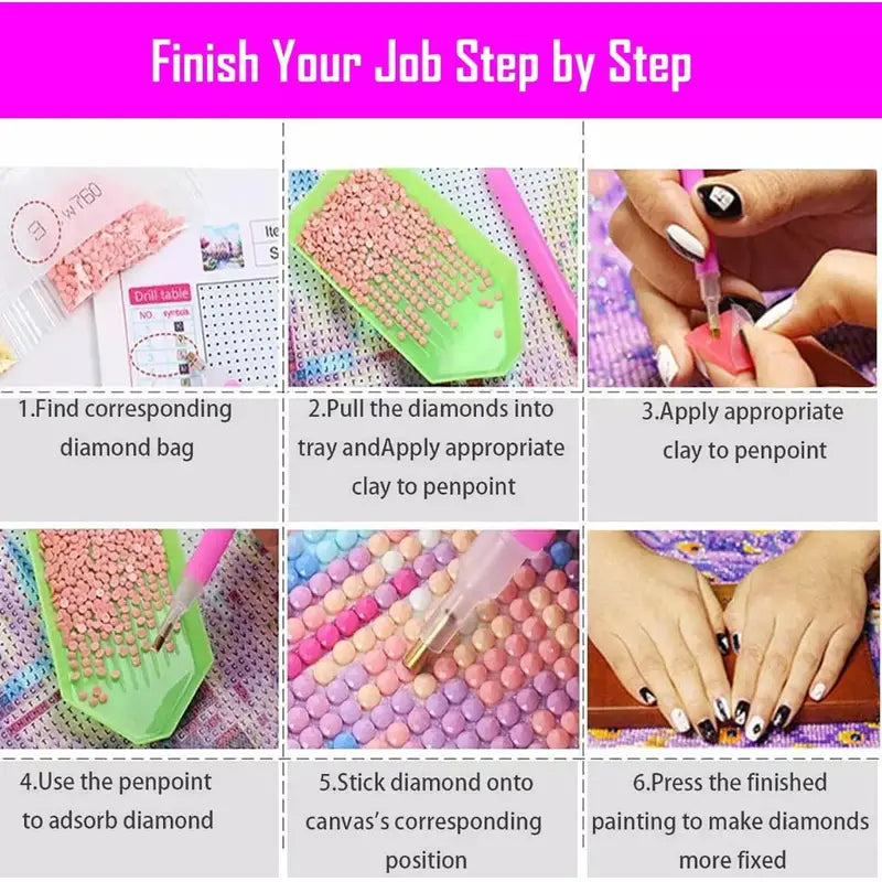 Diamond Painting Kit for Adults and Kids - Lotus Design