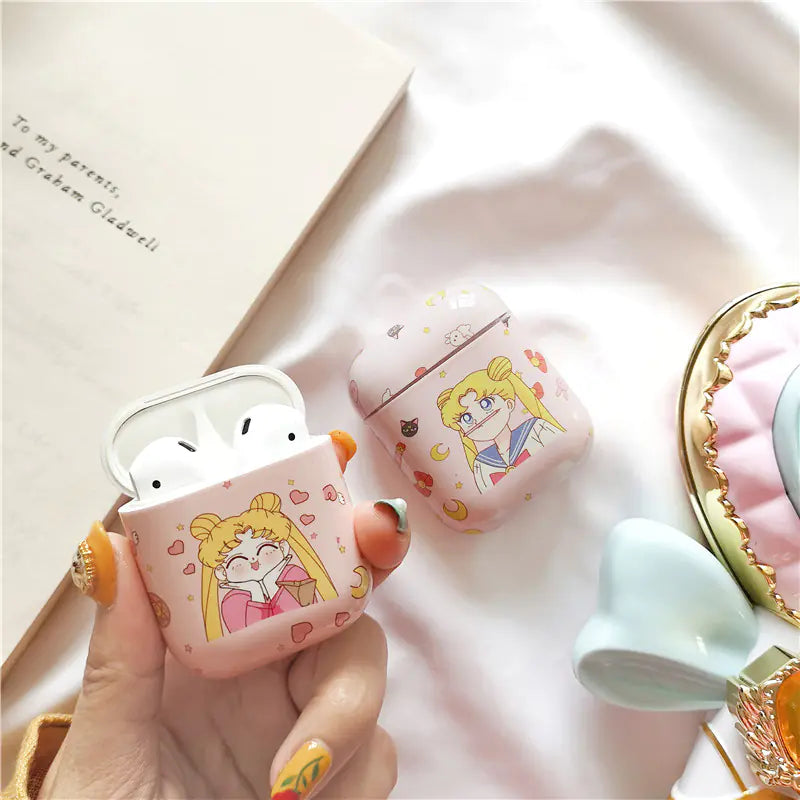 Creative Cute Girl AirPods Case for Wireless Headphones