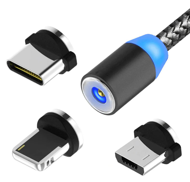 3-in-1 Magnetic Charging Cable for Apple and Android