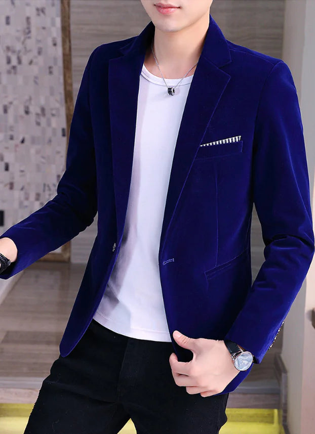 Autumn Men's Casual Slim Fit Corduroy Blazer