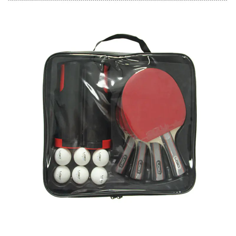 "Table Tennis Racket Set with 4 Bats and 8 Balls"