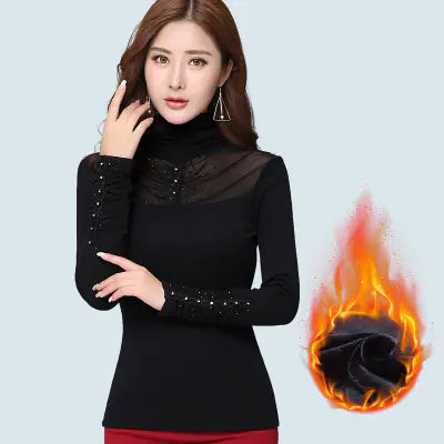 Fleece T-Shirt with Mesh Base Layer Top