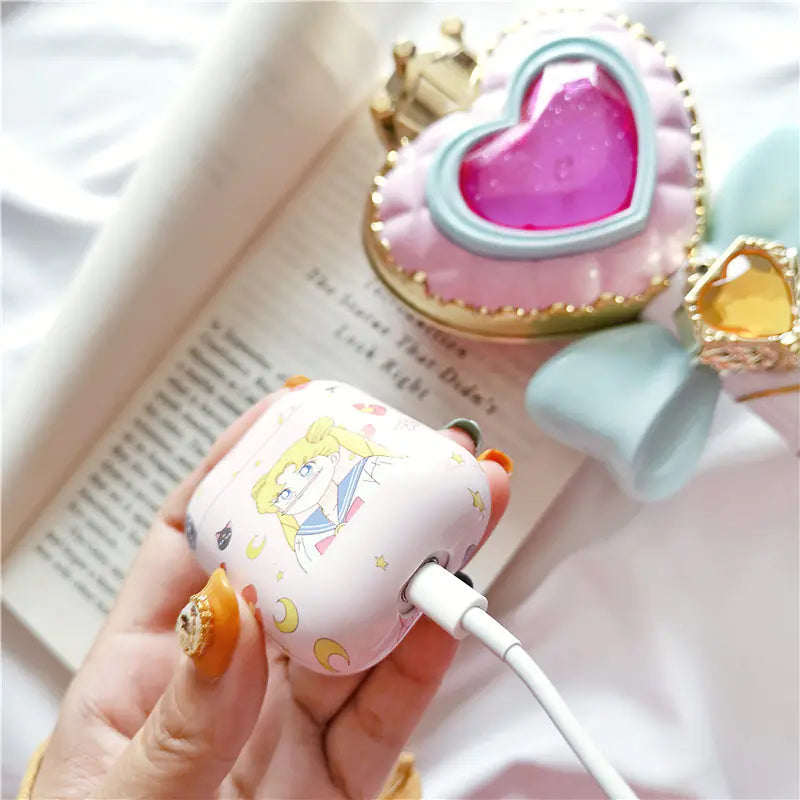 Creative Cute Girl AirPods Case for Wireless Headphones