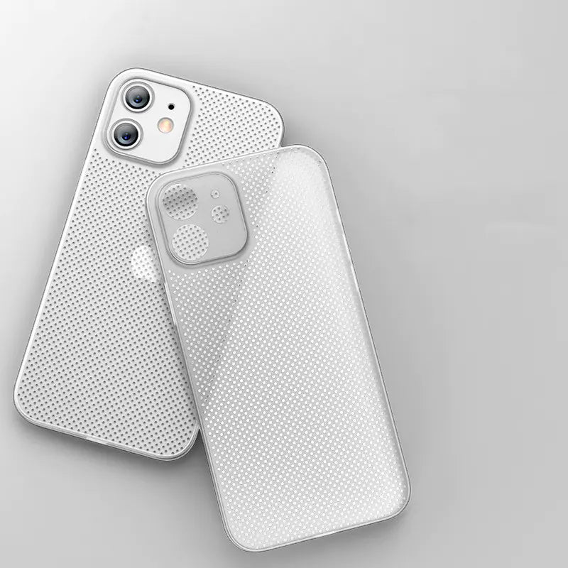 Ultra-Thin Breathable Mobile Phone Case with Grid Design