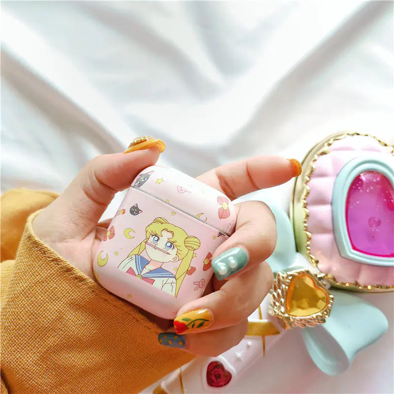Creative Cute Girl AirPods Case for Wireless Headphones