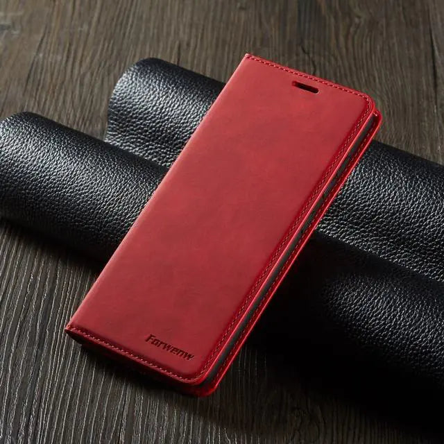 Luxurious Magnetic Leather Wallet Case for iPhone 14