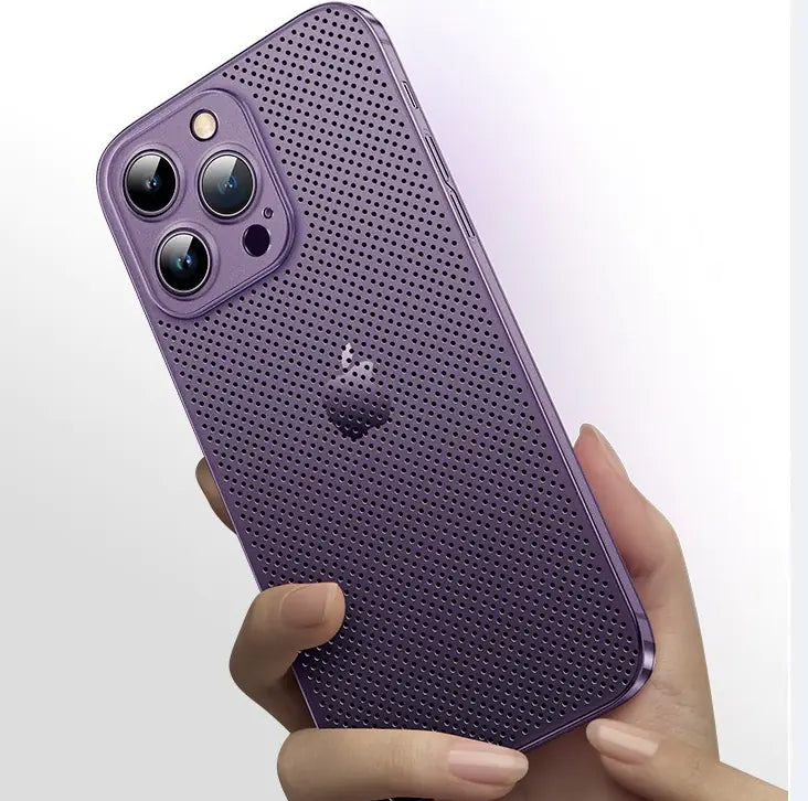 Ultra-Thin Breathable Mobile Phone Case with Grid Design